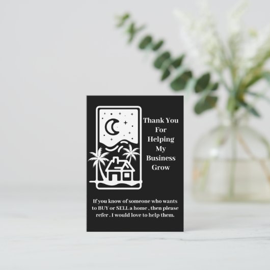 Professioneel modern zakelijk onroerend goed aanbevelingskaartje (Staand voorkant)