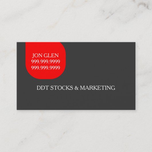 Professioneel Modern Zakelijk Visitekaartje Stocks (Voorkant)