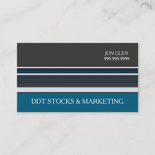 Professioneel Modern Zakelijk Visitekaartje Stocks (Voorkant)