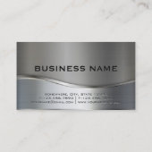 Professioneel, modern, zilver en Gold Metal Visitekaartje (Achterkant)