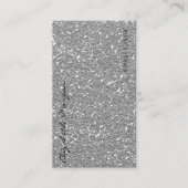 Professioneel, modern, zilver glitter visitekaartje (Voorkant)