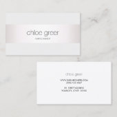 Professioneel, modern, zilver, lichtgrijs visitekaartje (Voorkant / Achterkant)