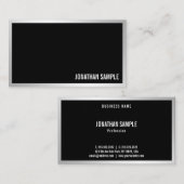 Professioneel Modern Zilver Stijlvol Minimalistisc Visitekaartje (Voorkant / Achterkant)