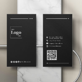 Professioneel Modern Zwart Bedrijf Visitekaartje