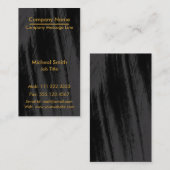 Professioneel modern zwart bord Verticaal Visitekaartje (Voorkant / Achterkant)