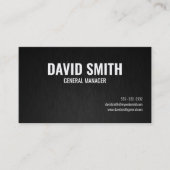 Professioneel, modern zwart, eenvoudig metaal visitekaartje (Voorkant)