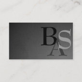 Professioneel, modern zwart, eenvoudig visitekaartje (Achterkant)