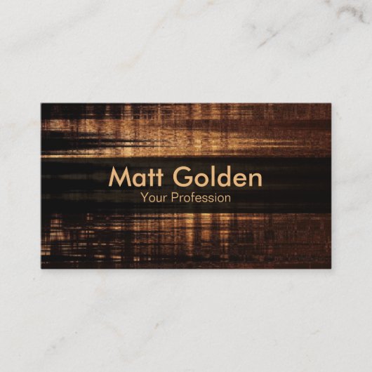 Professioneel, modern, zwart en bruin visitekaartje (Voorkant)