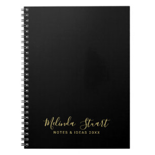 Professioneel, modern, zwart en goud notitieboek