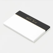 Professioneel, modern, zwart en goud post-it® notes (Schuin)