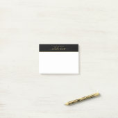 Professioneel, modern, zwart en goud post-it® notes (Op bureau)