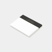 Professioneel, modern, zwart en goud post-it® notes (Schuin)