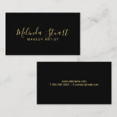 Professioneel, modern zwart en goud visitekaartje (Voorkant / Achterkant)