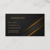 Professioneel, modern zwart en goudVisitekaartje Visitekaartje (Achterkant)