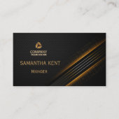 Professioneel, modern zwart en goudVisitekaartje Visitekaartje (Voorkant)