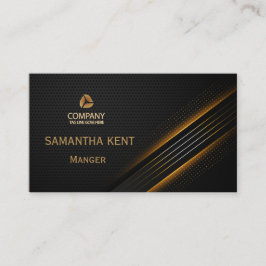 Professioneel, modern zwart en goudVisitekaartje Visitekaartje