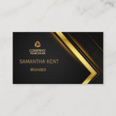 Professioneel, modern zwart en goudVisitekaartje Visitekaartje (Voorkant)