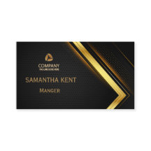 Professioneel, modern zwart en goudVisitekaartje