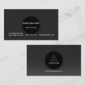Professioneel Modern zwart en grijs Visitekaartje (Voorkant / Achterkant)