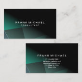 Professioneel, modern, zwart en groen visitekaartje (Voorkant / Achterkant)