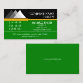 Professioneel, modern, zwart en groen visitekaartje (Voorkant / Achterkant)