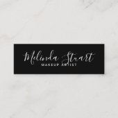 Professioneel, modern, zwart en wit mini visitekaartje (Voorkant)