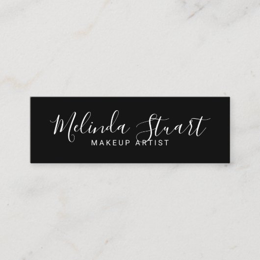 Professioneel, modern, zwart en wit mini visitekaartje (Voorkant)