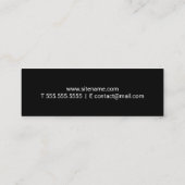 Professioneel, modern, zwart en wit mini visitekaartje (Achterkant)