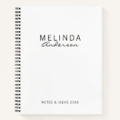 Professioneel, modern, zwart en wit notitieboek (Voorkant)