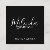 Professioneel, modern, zwart en wit vierkante visitekaartje (Voorkant)