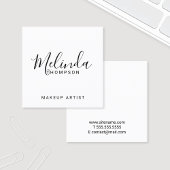 Professioneel, modern, zwart en wit vierkante visitekaartje