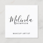 Professioneel, modern, zwart en wit vierkante visitekaartje (Voorkant)