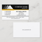 Professioneel, modern, zwart en wit visitekaartje (Voorkant / Achterkant)