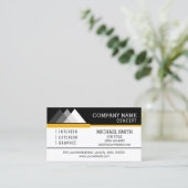 Professioneel, modern, zwart en wit visitekaartje (Staand voorkant)