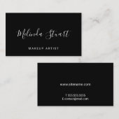 Professioneel, modern, zwart en wit visitekaartje (Voorkant / Achterkant)