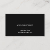 Professioneel, modern, zwart en wit visitekaartje (Achterkant)
