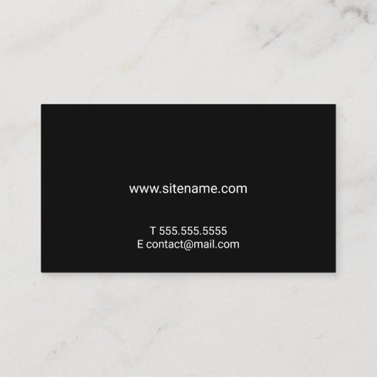 Professioneel, modern, zwart en wit visitekaartje (Achterkant)