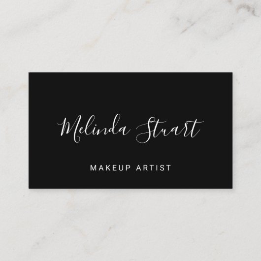 Professioneel, modern, zwart en wit visitekaartje (Voorkant)