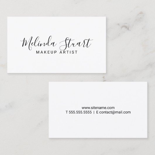 Professioneel, modern, zwart en wit visitekaartje (Voorkant / Achterkant)