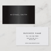 Professioneel, modern, zwart geborsteld metaal visitekaartje (Voorkant / Achterkant)