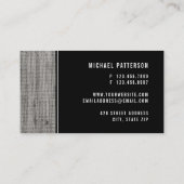 Professioneel Modern Zwart Gestextureerd Stijlvol Visitekaartje (Achterkant)