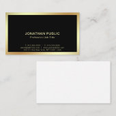Professioneel, modern zwart Gold-geavanceerd chass Visitekaartje (Voorkant / Achterkant)