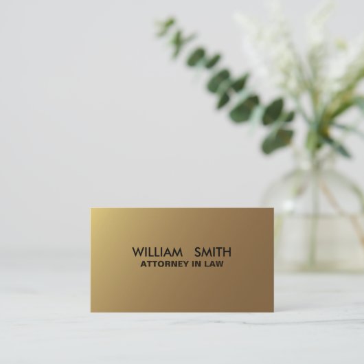 Professioneel, modern, zwart Gold Visitekaartje (Staand voorkant)