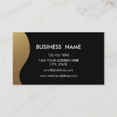 Professioneel, modern, zwart Gold Visitekaartje (Achterkant)