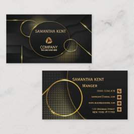 Professioneel Modern zwart & Goud Visitekaartje