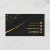 Professioneel Modern zwart & Goud Visitekaartje (Achterkant)