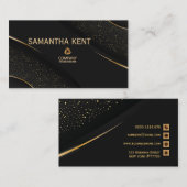 Professioneel Modern zwart & Goud Visitekaartje (Voorkant / Achterkant)