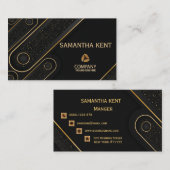 Professioneel Modern zwart & Goud Visitekaartje (Voorkant / Achterkant)