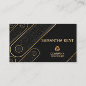 Professioneel Modern zwart & Goud Visitekaartje (Voorkant)