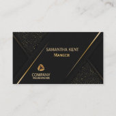 Professioneel Modern zwart & Goud Visitekaartje (Voorkant)